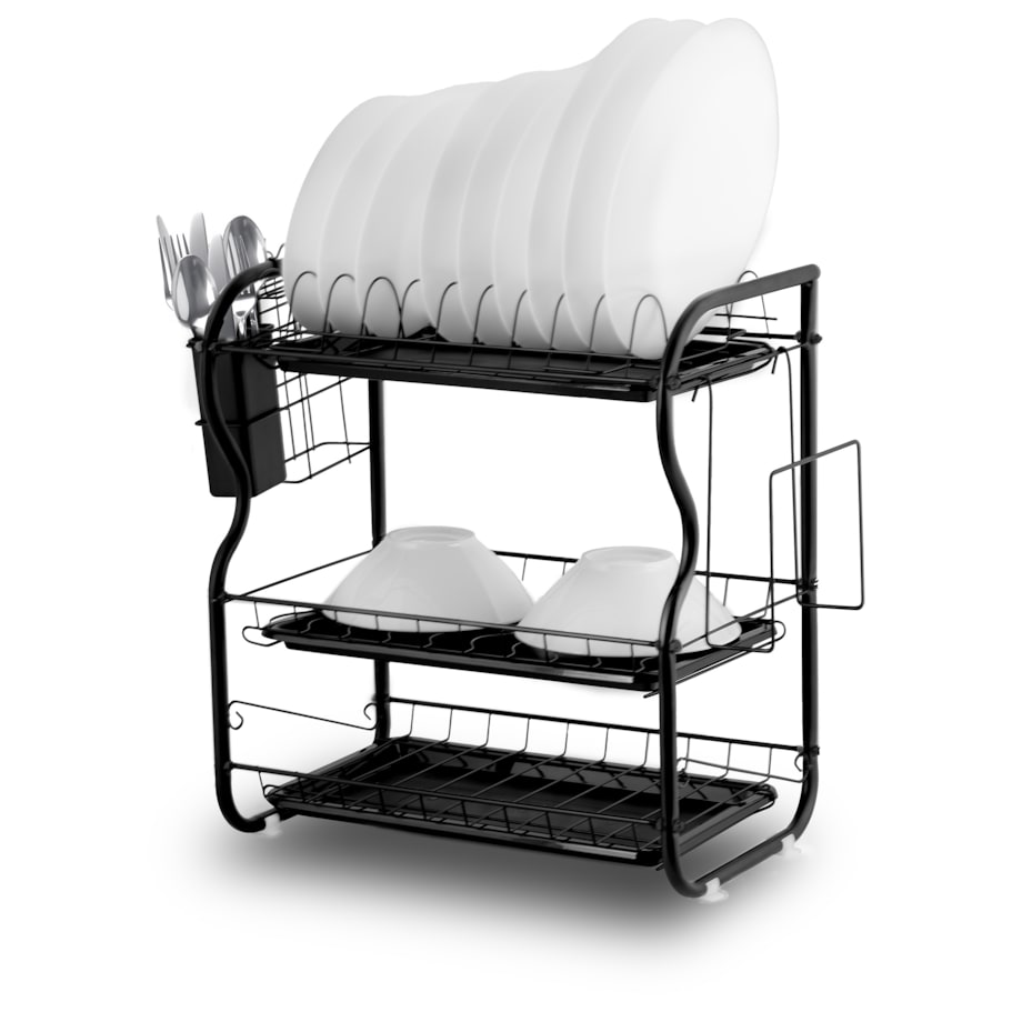 Duża suszarka do naczyń trzypoziomowa stojąca Massido