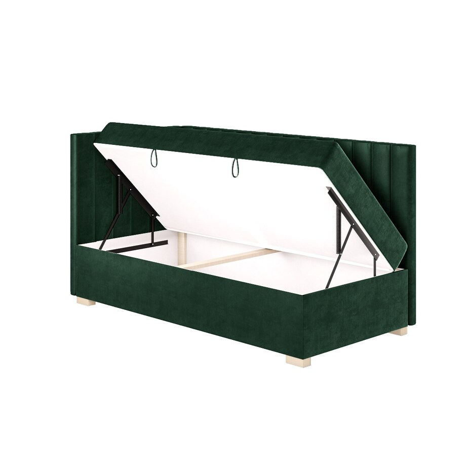 Mesonica Łóżko Snugi, linie zielone, 90x200, Lewostronne