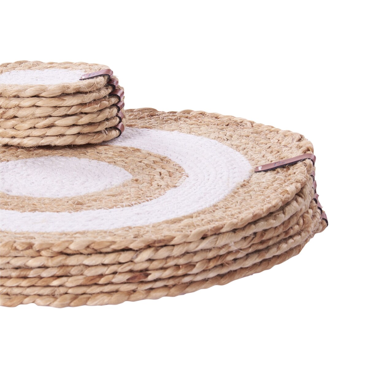 Zestaw 12 podkładek na stół TUMERIC Naturalny Juta