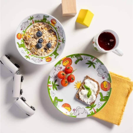 Zestaw 3cz naczyń dla dzieci lew BAMBINI AVVENTURA - Leonardo