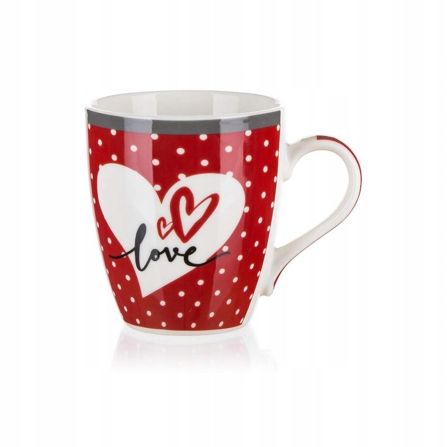 KUBEK CERAMIKA LOVE 2 x 240 ml na kawę herbatę prezent walentynki