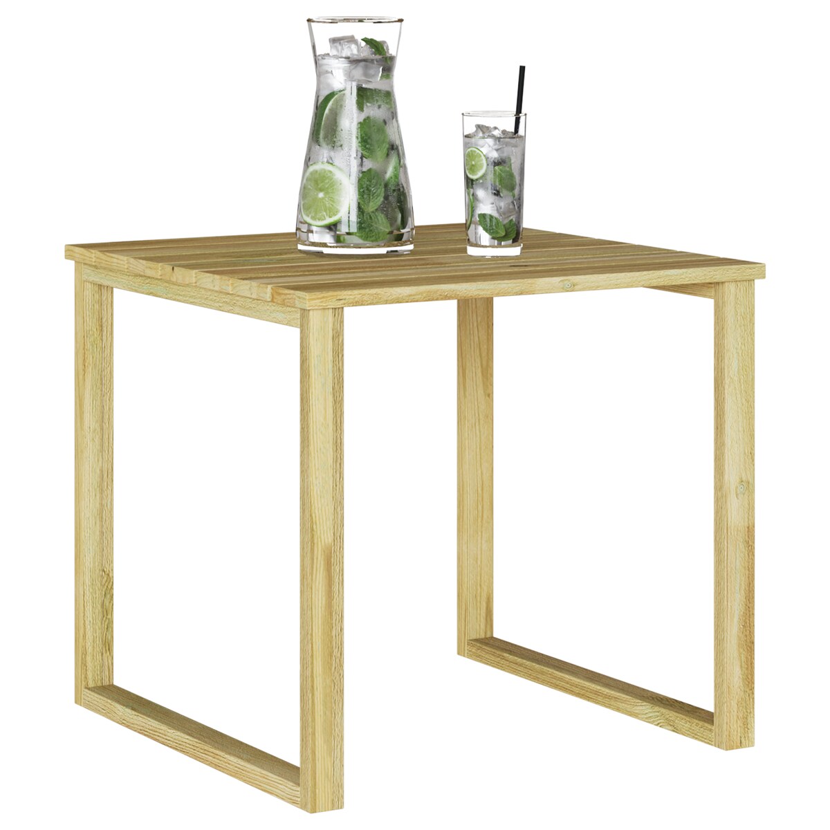 vidaXL Stół leżankowy 50,5x50,5x46 cm z impregnowanego drewna sosnowego