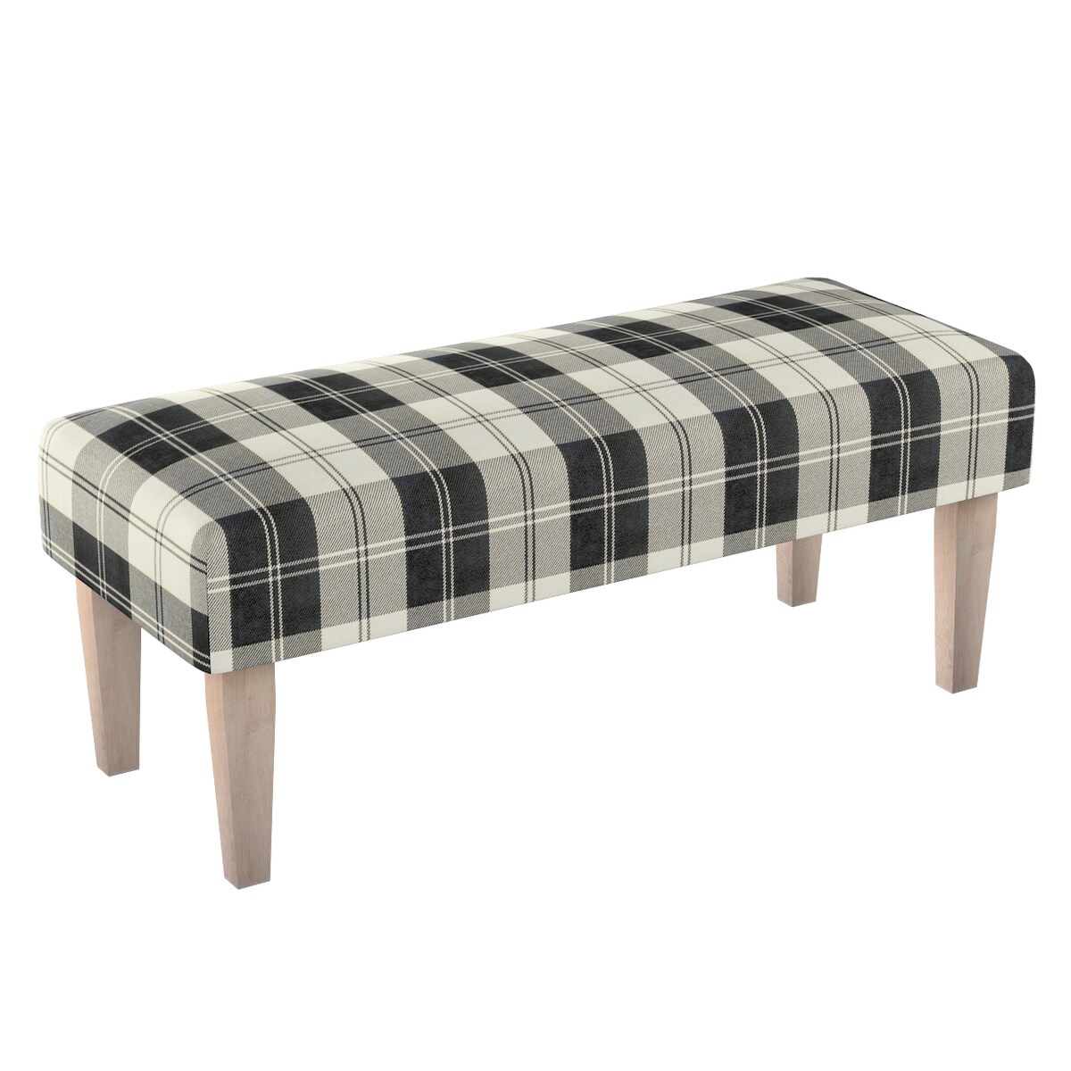 Ławka, krata czarno-biała, 100 x 40 x 40 cm, Edinburgh