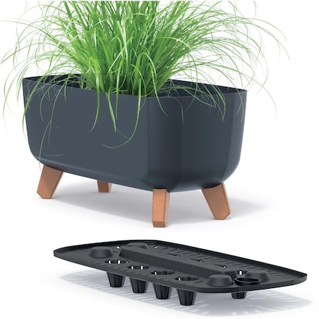 Donica Na Cmentarz Skrzynka Korytko Doniczka Na Wszystkich Świętych Gracia Case 39 Cm Antracyt