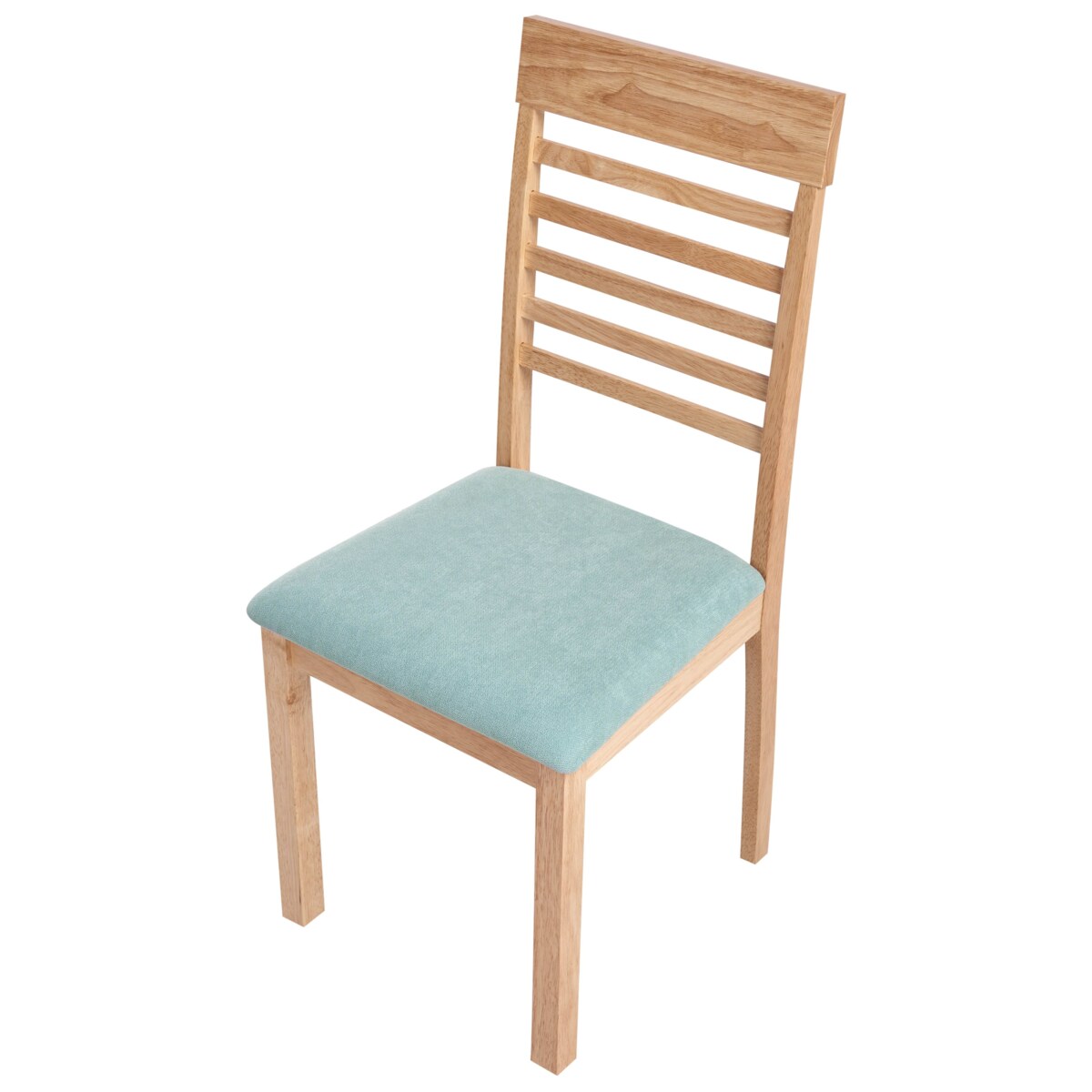 Zestaw 2 krzeseł do jadalni ORTLEY Drewno Jasny brąz/ miętowy