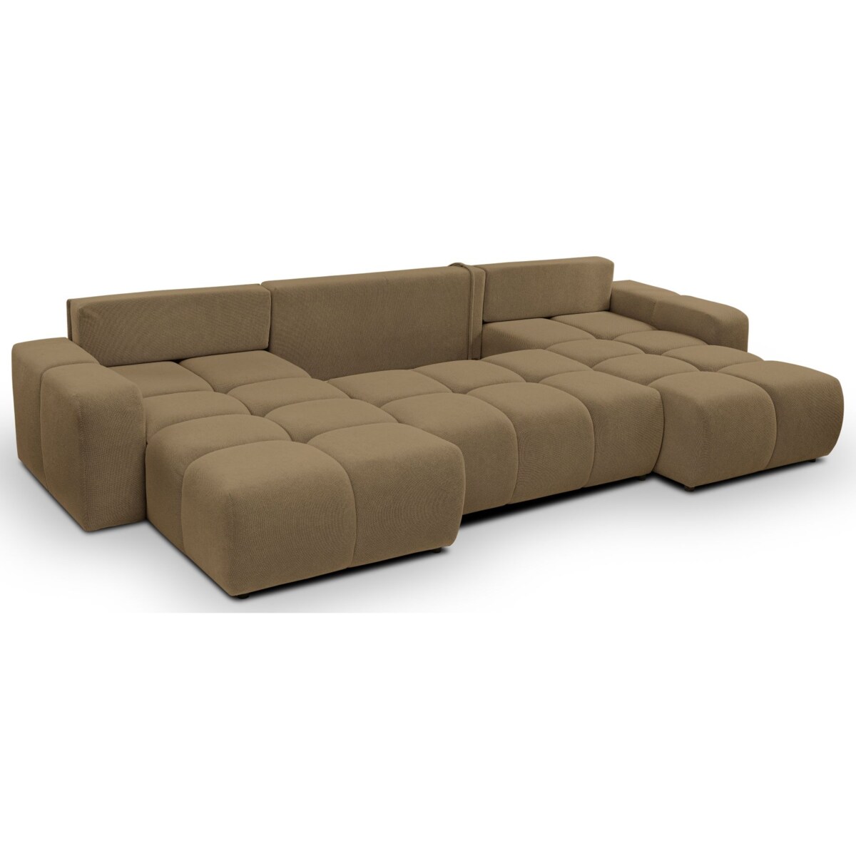 Nowoczesny Narożnik U SOHI z funkcją spania, Curio 20 - Brązowy