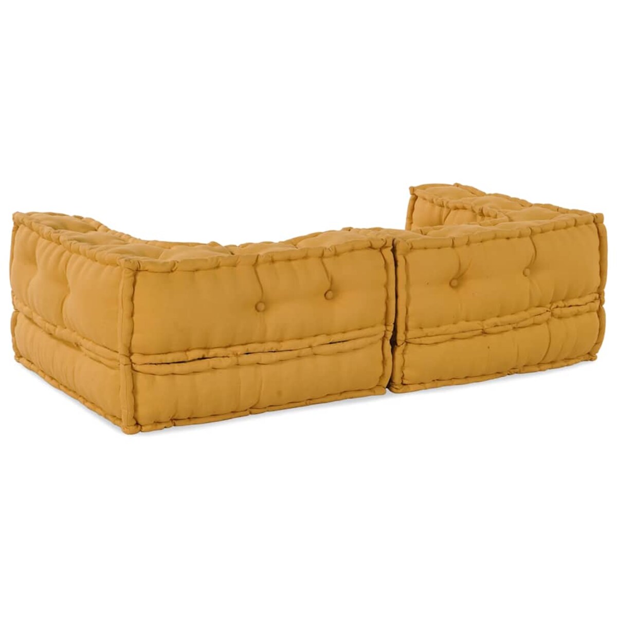 vidaXL 2-osobowa sofa modułowa, żółty, 140x70x36, tkanina