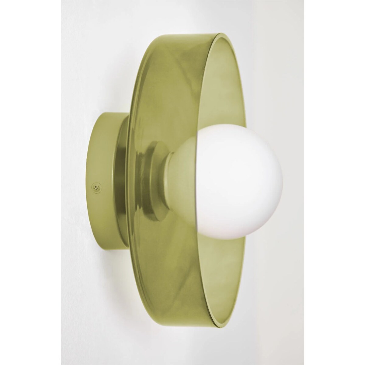 Kinkiet szklany Jaxal zielony Ø25 cm