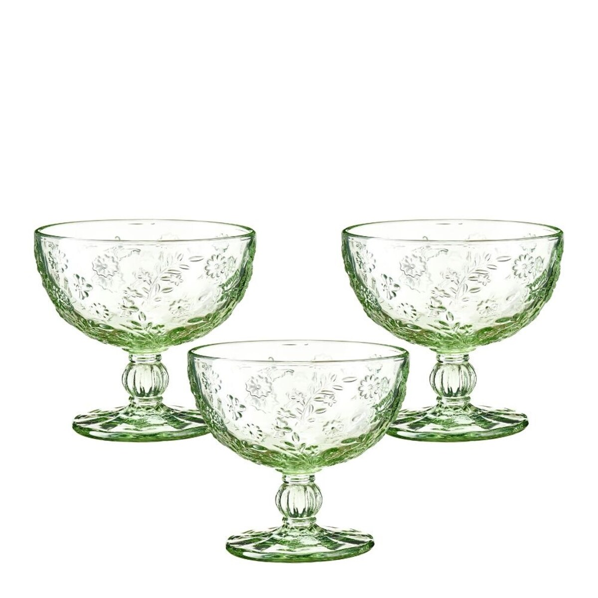 VILLA ITALIA Pucharki do deserów zielone 6 sztuk 320 ml MERIDA