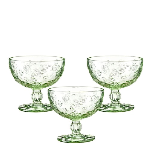 VILLA ITALIA Pucharki do deserów zielone 6 sztuk 320 ml MERIDA