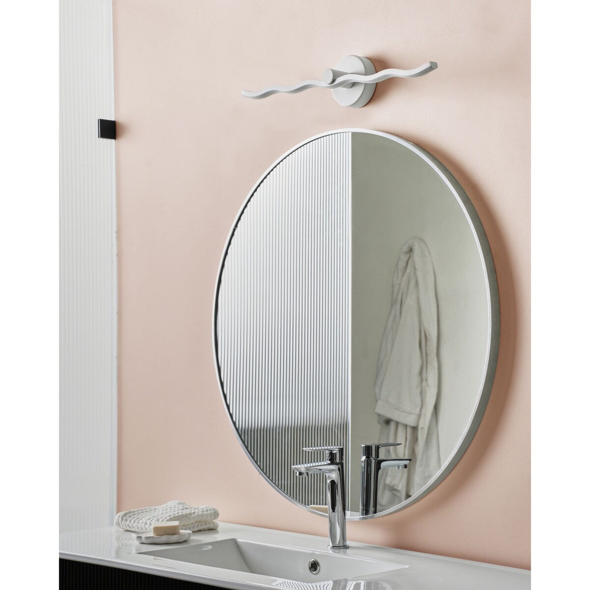 Kinkiet LED obrazowy/łazienkowy AILETTE Metal Biały