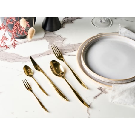 Zestaw sztućców 30 elementów FARFALLE Złoty