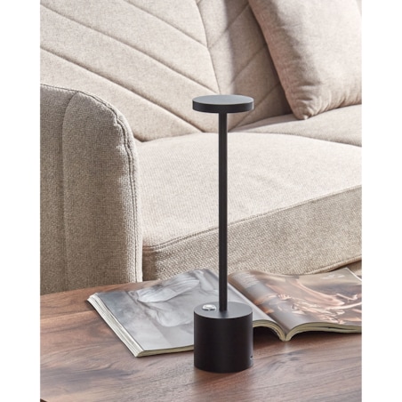 Bezprzewodowa lampa stołowa LED LIZANDRO Ze ściemniaczem Metal Czarny