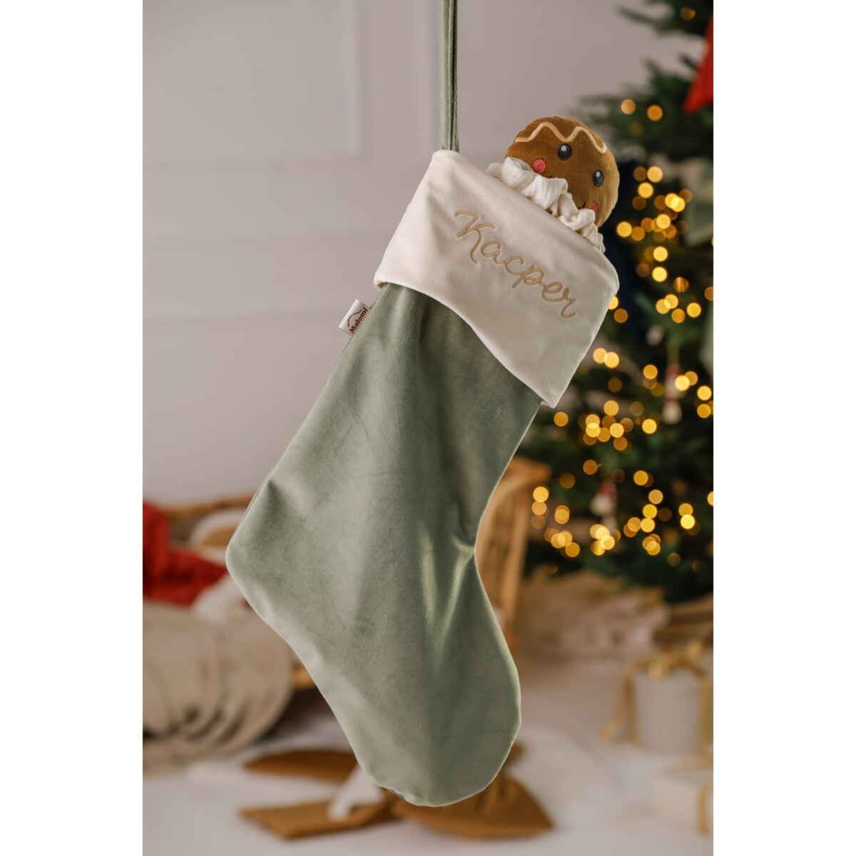 Skarpeta Świąteczna Personalizowana Forest Green