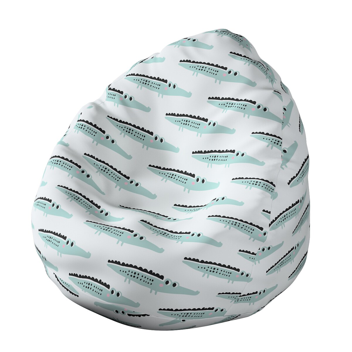 Worek do siedzenia Bowli, ecru-zielony, Ø50 x 85 cm, Magic Collection