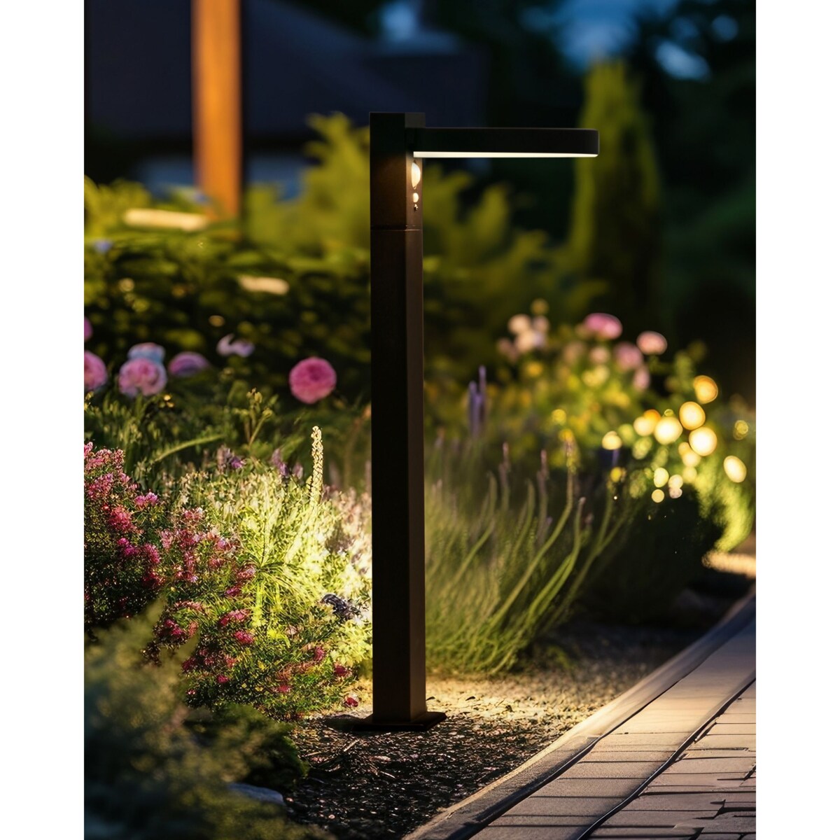 Lampa ogrodowa solarna LED 50 cm czarna PARKERS