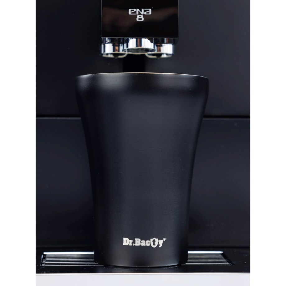 Kubek do kawy, wielorazowy Dr.Bacty Apollo 227 ml - Maybe - czarny