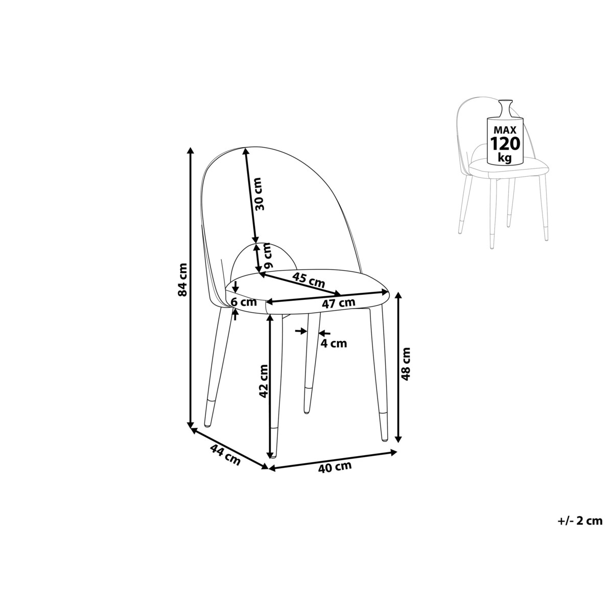 Zestaw 2 krzeseł do jadalni welurowy różowy MAGALIA