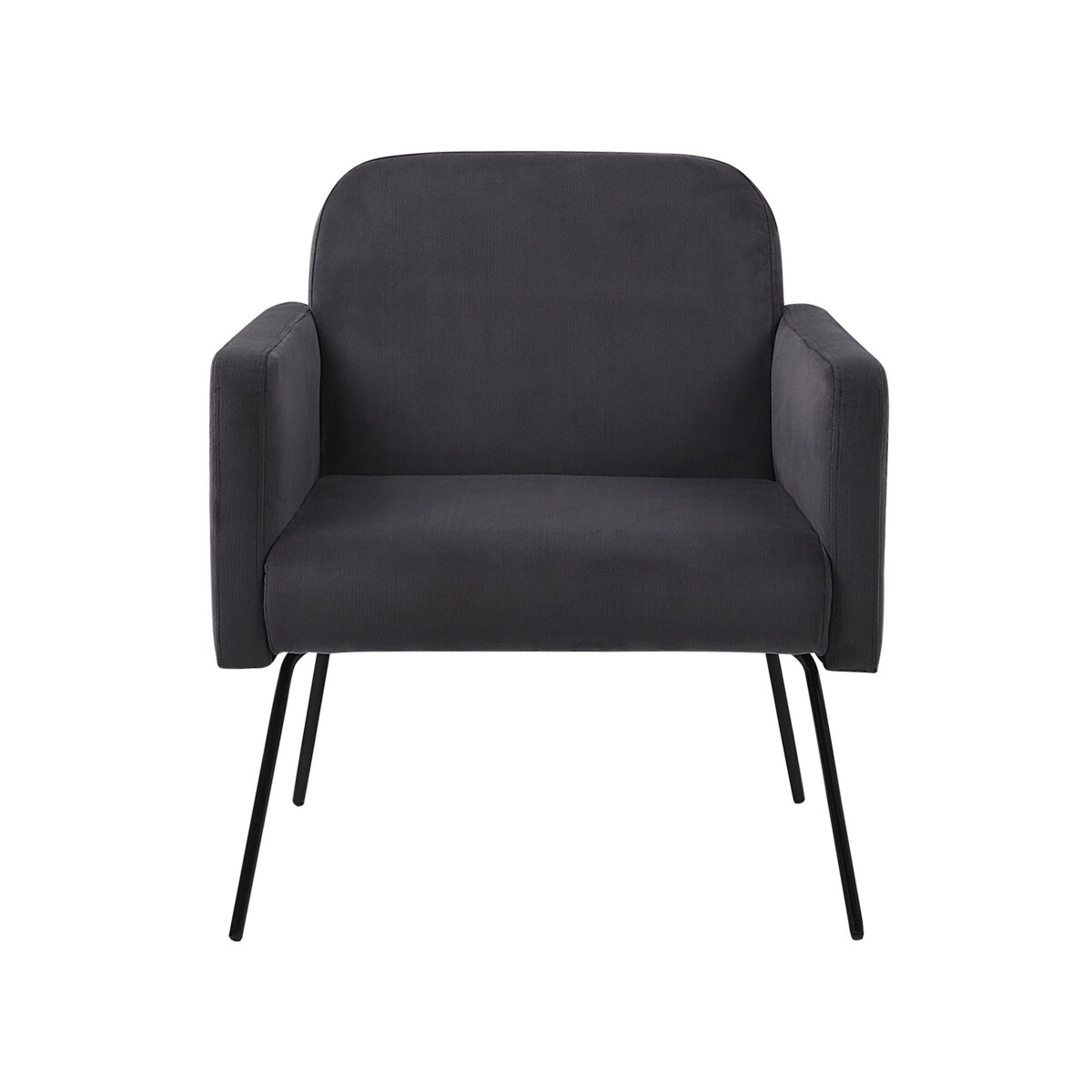 Fotel welurowy szary NARKEN