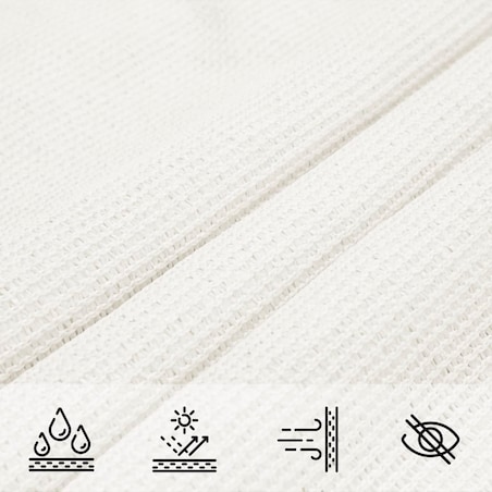 vidaXL Żagiel przeciwsłoneczny HDPE prostokątny 2x4 m, biały