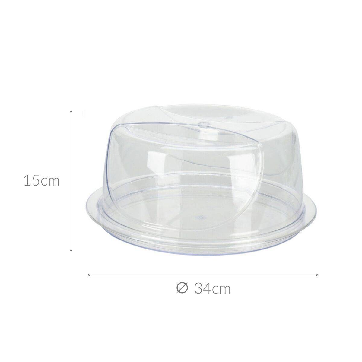 Patera z kloszem na ciasto, tworzywo sztuczne, Ø 34 cm