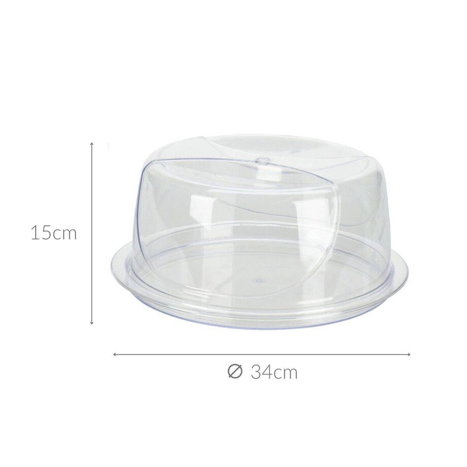 Patera z kloszem na ciasto, tworzywo sztuczne, Ø 34 cm