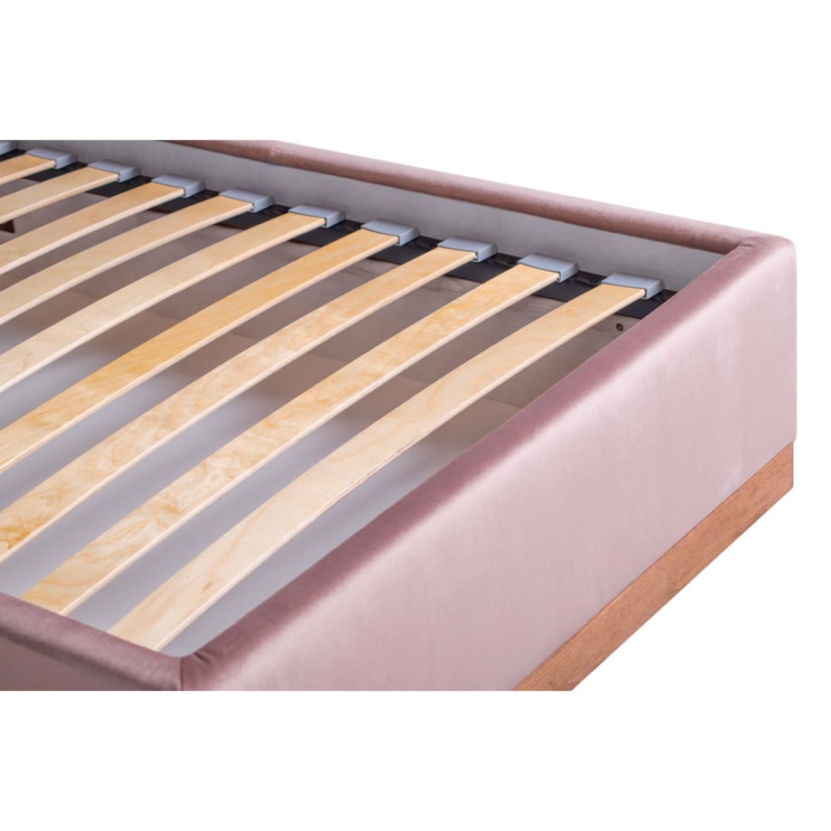 Łóżko dziecięce Delikate z pojemnikiem na pościel (90x200) w tkaninie Charles Mellow