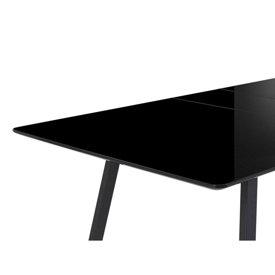 Stół do jadalni rozkładany 150/180 x 90 cm czarny TOURAN