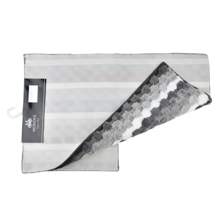 ZAC Komplet 2 dywaników 50x90cm/50x40cm paski szary