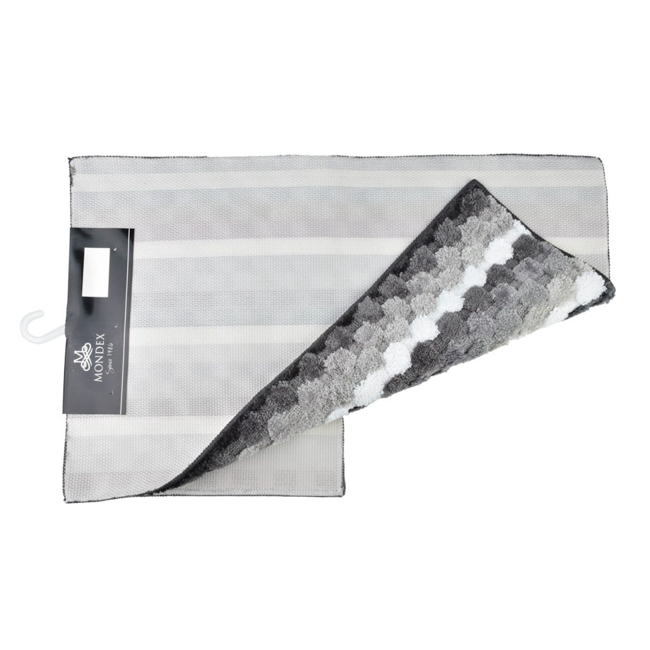 ZAC Komplet 2 dywaników 50x90cm/50x40cm paski szary