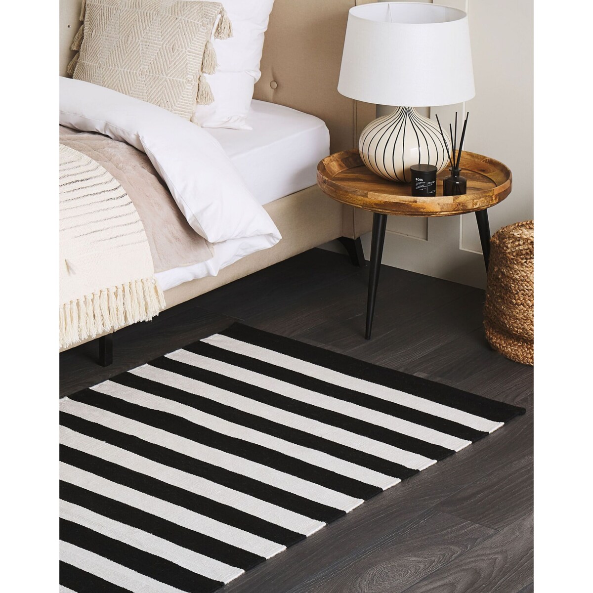 Dywan zewnętrzny TAVAS Czarny/ biały 80 x 150 cm