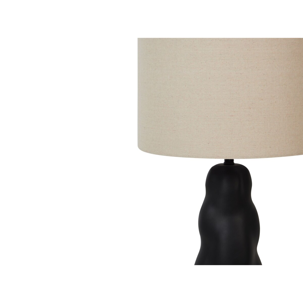 Lampa stołowa ceramiczna czarna VILAR