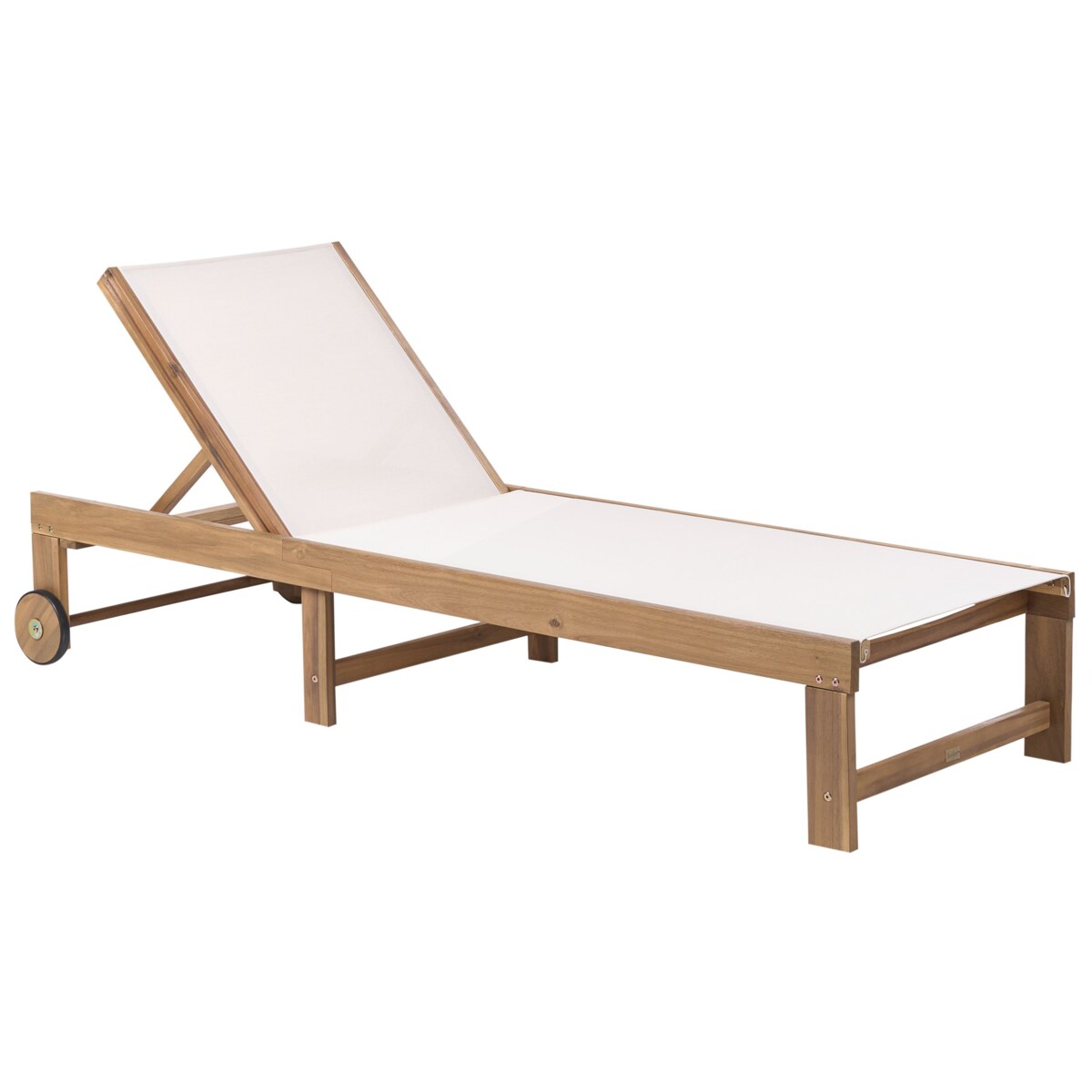 Leżak ogrodowy PEDESINA Drewno akacjowe Beżowy