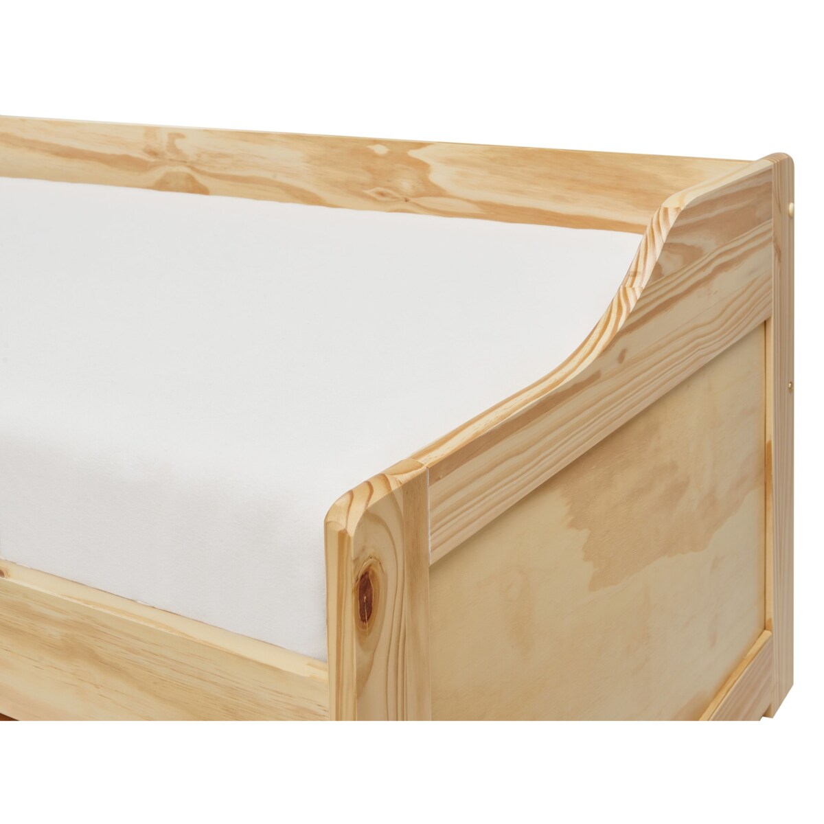 Łóżko drewniane z szufladami 90 x 200 cm jasne drewno ROYVILLE