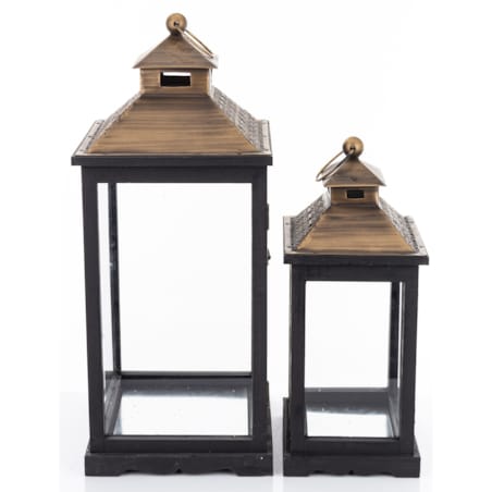 Lampiony dekoracyjne 2 szt. 66/50x31/24x26/19 cm AIDYN