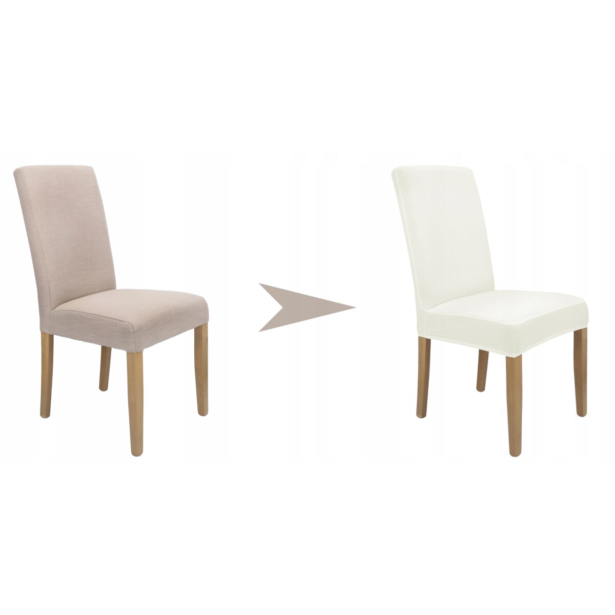 POKROWIEC NA KRZESŁO ECRU ELASTYCZNY [21CL]