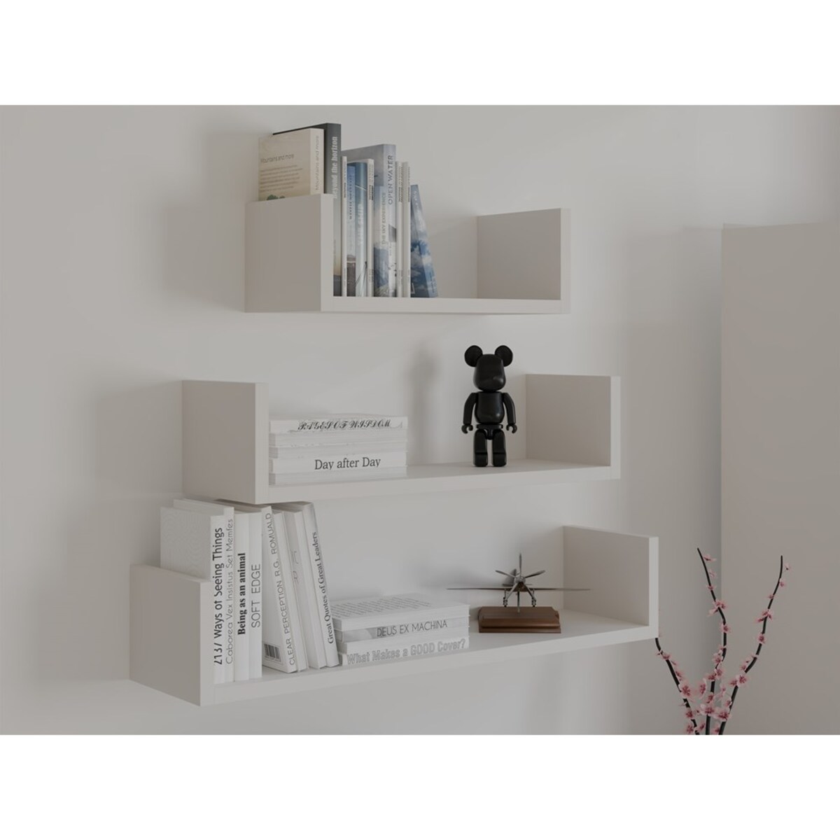 Półka Wisząca Mobi 3P Komplet 3x – Nowoczesne Półki Ścienne Kaszmir Beż