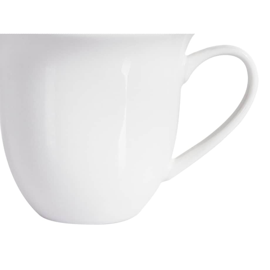 Zestaw 8 filiżanek ze spodkami ELDERBERRY Porcelana Biały
