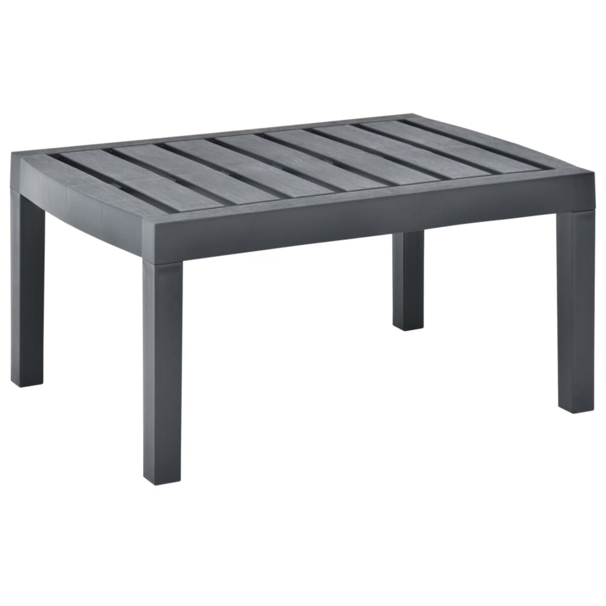 vidaXL Stolik ogrodowy, antracytowy, 78x55x38 cm, plastikowy