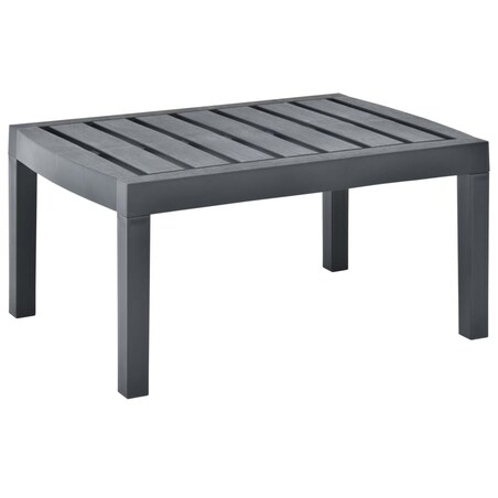 vidaXL Stolik ogrodowy, antracytowy, 78x55x38 cm, plastikowy