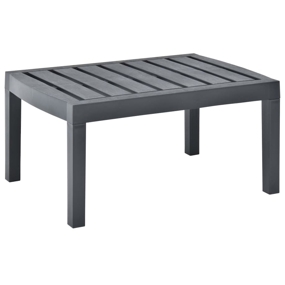 vidaXL Stolik ogrodowy, antracytowy, 78x55x38 cm, plastikowy