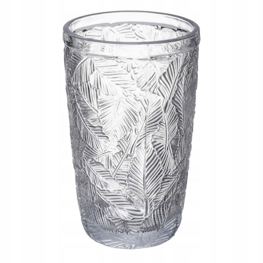 SZKLANKA WYSOKA do wody soki napoje drinki letnie 6x 390 ml szkło wzorek