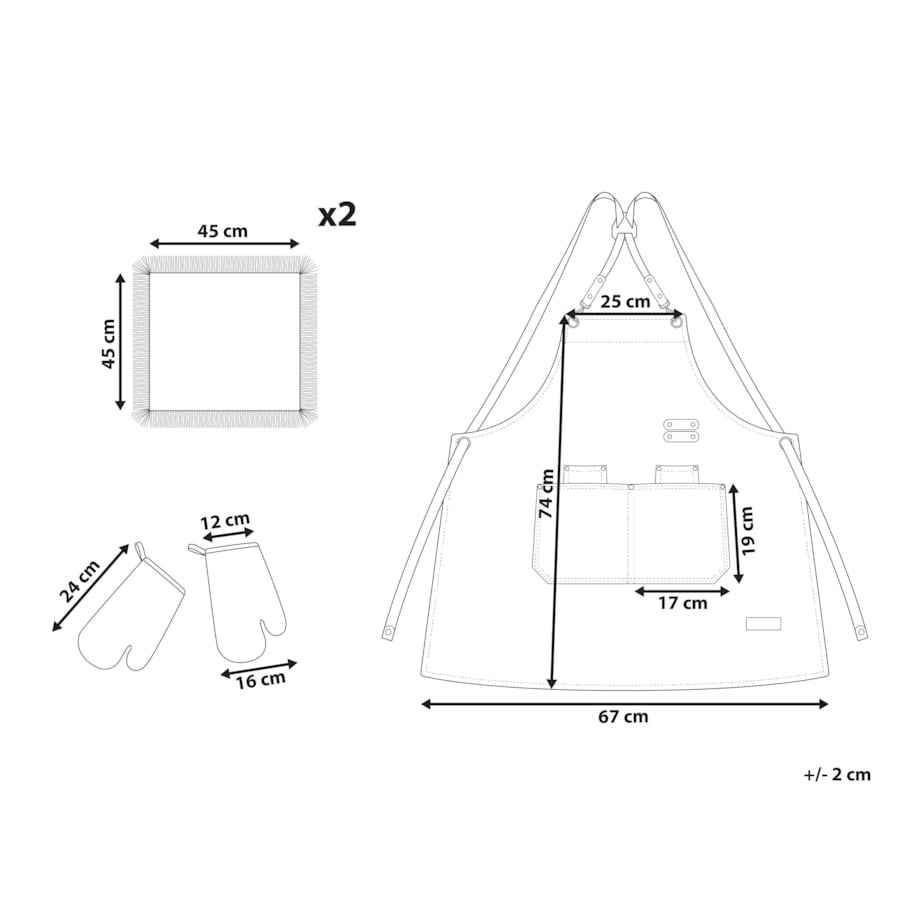 Zestaw tekstyliów kuchennych BRASSICA Zielony