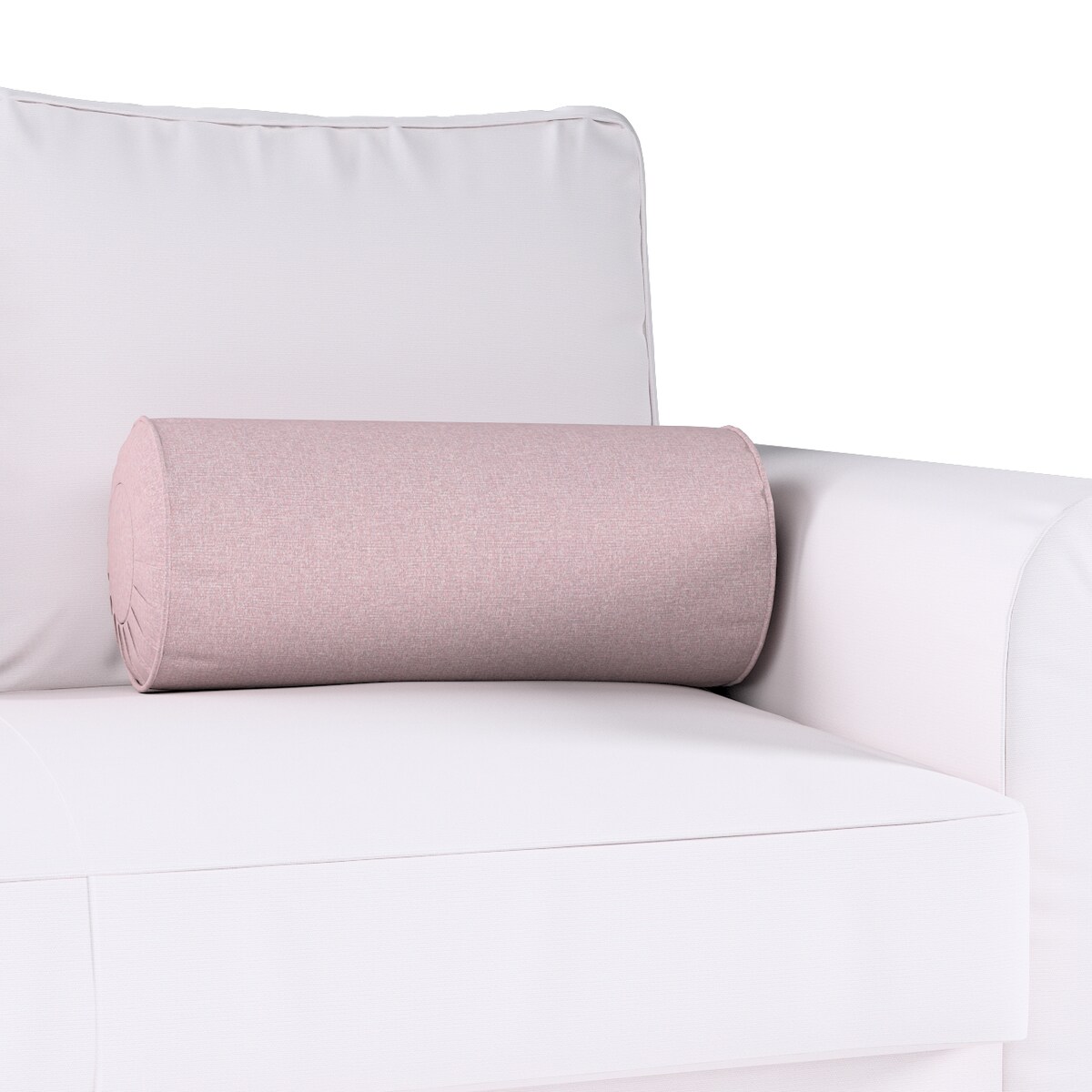 Poduszka wałek z zakładkami, pastelowy róż, Ø20 x 50 cm, Amsterdam