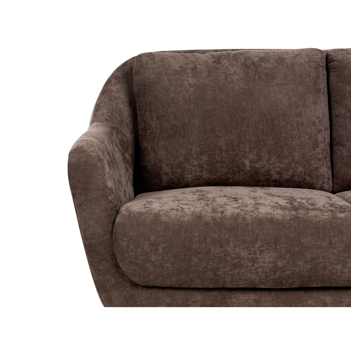 Sofa dla 2 osób EIBY Szenil Ciemnobrązowy