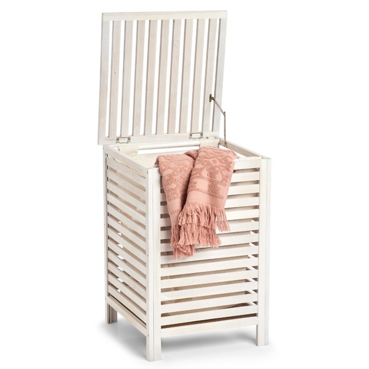 Kosz na pranie drewniany, skrzynia, ZELLER