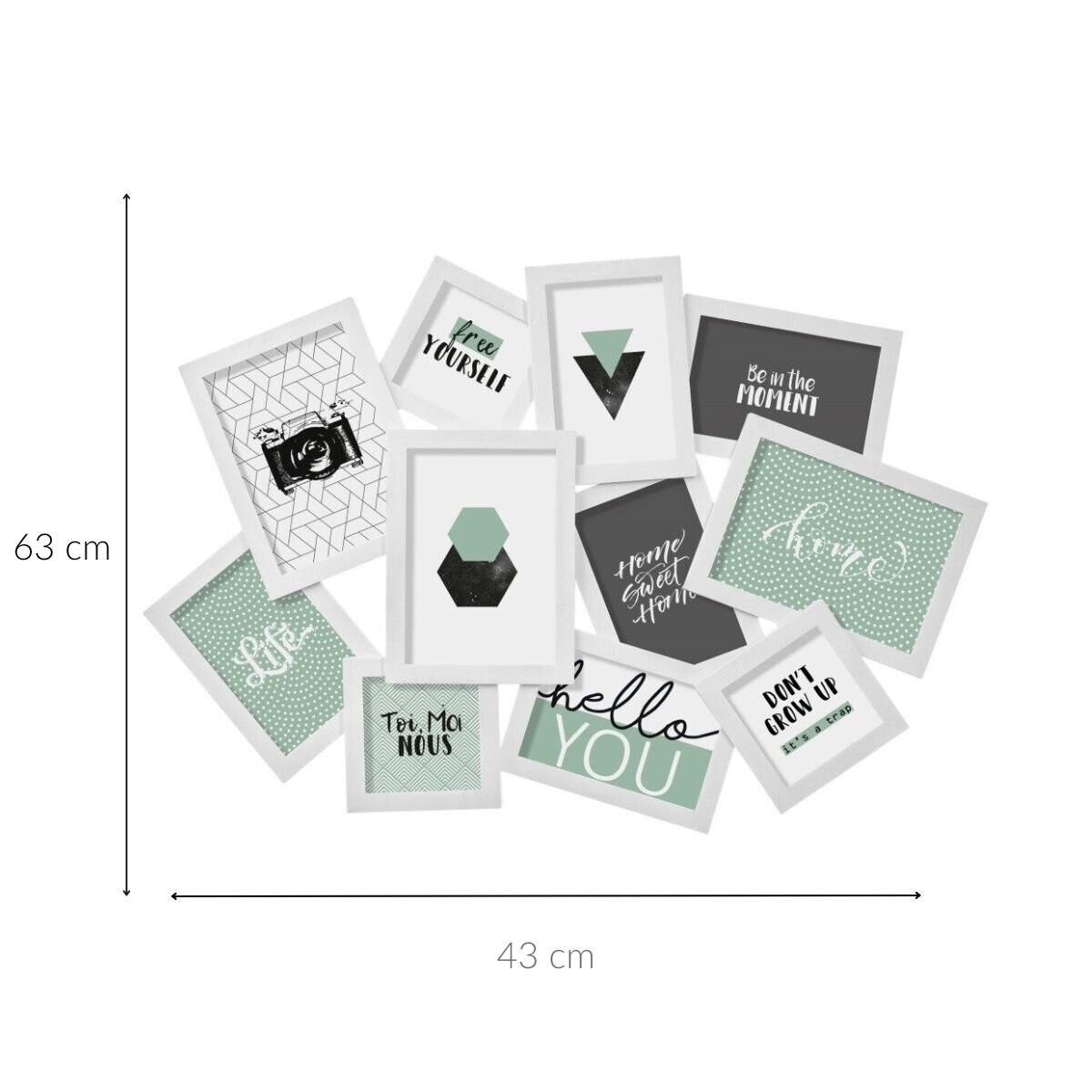 Multirama na zdjęcia, ramka na 11 zdjęć, wisząca