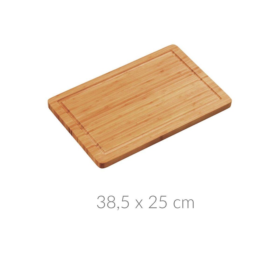 Deska do krojenia bambusowa, prostokątna z rowkami, 38,5 x 25 cm, Kesper