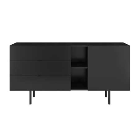 Czarna komoda z szufladami Skandica MYWAY / szer. 160 cm