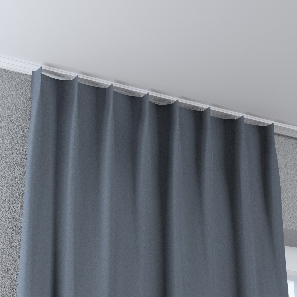 Zasłona na haczykach flex pojedynczych 130x245 granatowy